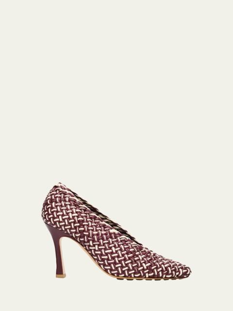 Bottega Veneta 90mm Sofia Intrecciato Leather Pumps