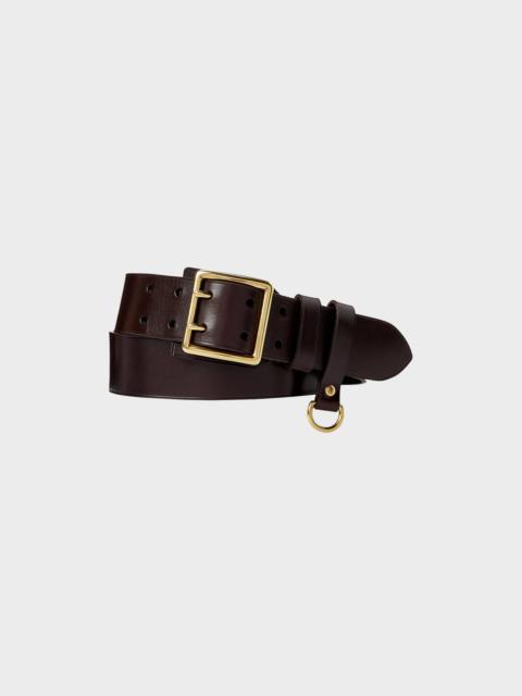 Ralph Lauren Men's Double Prong Buckle Leather Belt