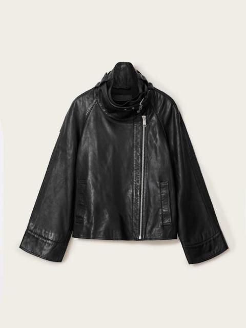 ALLSAINTS RHODES RELAXED FIT LEATHER JACKET