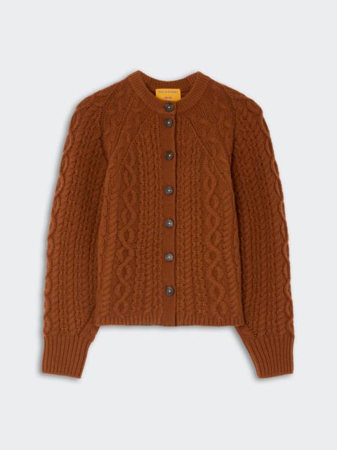 GUEST IN RESIDENCE Cable Sculpted Cardigan