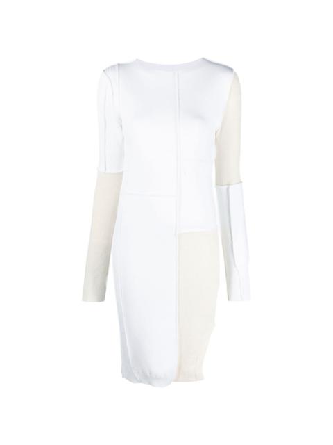 MM6 Maison Margiela colour-block exposed-seam midi dress