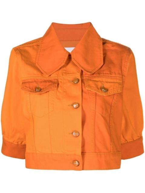 GANNI cropped short-sleeve jacket