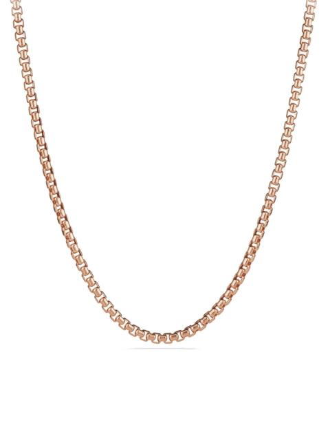 DAVID YURMAN Men's Medium Box Chain Necklace in 18K Rose Gold - Gold