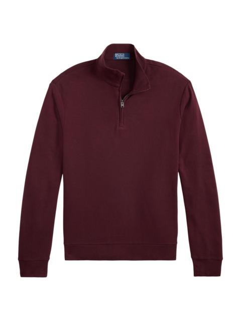 Polo Ralph Lauren Men's Luxury Textured Quarter-Zip Sweatshirt - Spring Wine Heather Blackboot