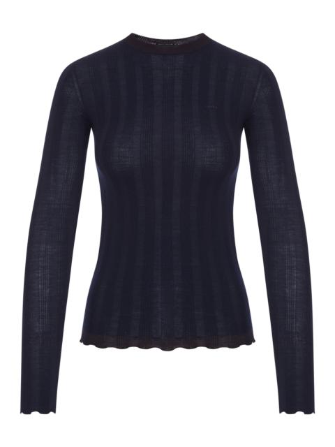 Prada RIBBED KNIT TOP WITH LOGO