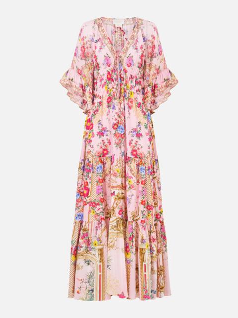 CAMILLA RUFFLE SLEEVE LONG DRESS SHE’S NO WALLFLOWER