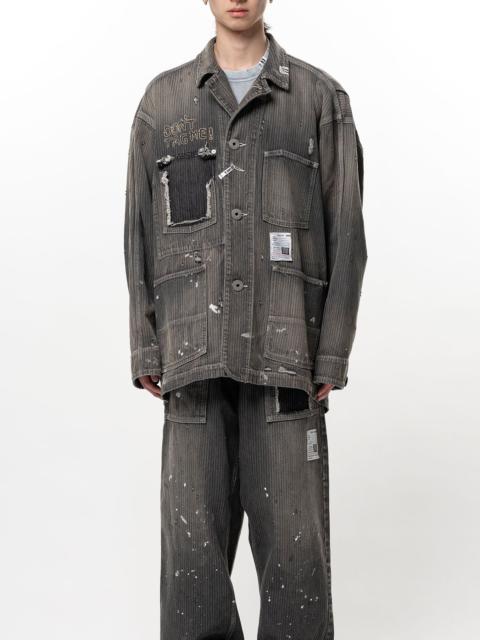 Maison MIHARAYASUHIRO Stripe Denim Chore Jacket