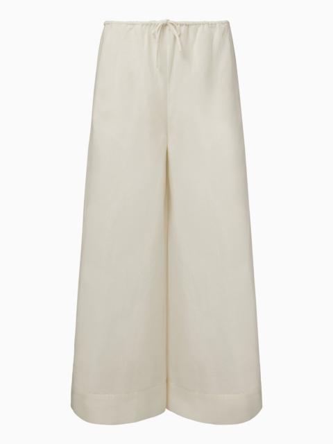 onia Air Linen Wide Leg Drawstring Pants white