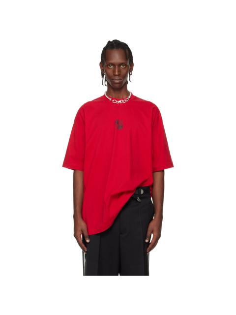 VETEMENTS Red Biker Cross Logo T-shirt