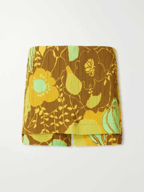 Tibi Kamara Printed Crepon Skort
