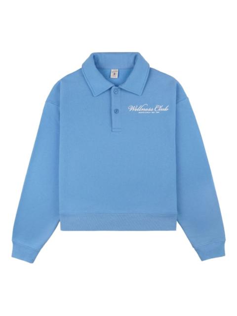 Sporty & Rich Wellness Club embroidered polo neck top