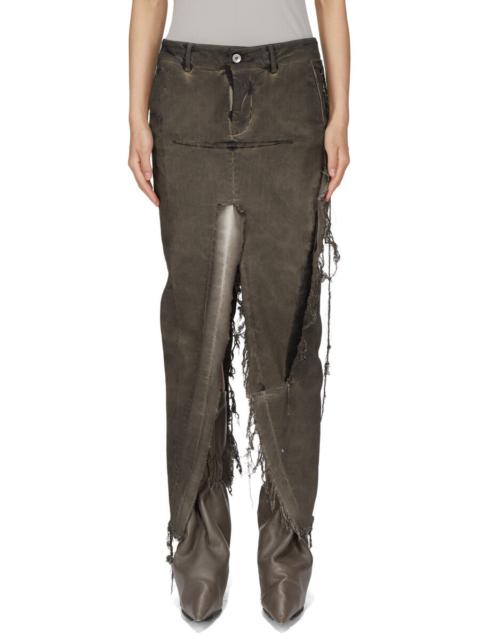 Rick Owens DENIM SLICED SKIRT