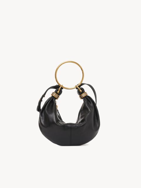 SMALL BRACELET HOBO BAG IN GRAINED LEATHER