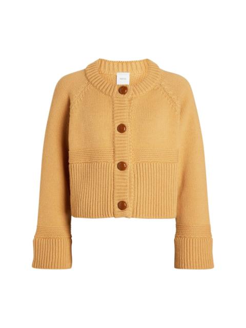 fitted knit rib jacket