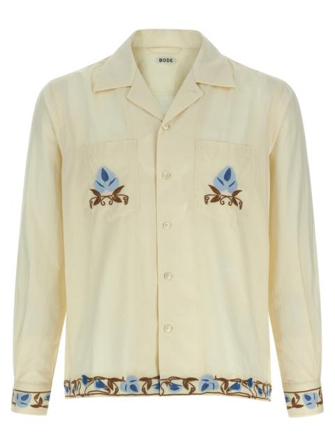 BODE Cream Cotton Nouveau Vine Shirt Exterior: Camicie