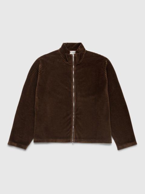 Our Legacy Our Legacy – Shrunken Full-Zip Polo Scoobie Stripe Velour