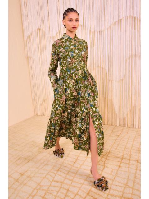 ULLA JOHNSON Eryn Long Sleeve Midi Dress