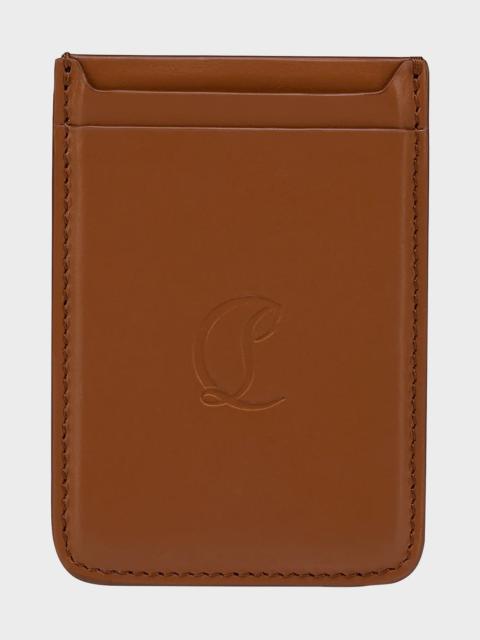 Christian Louboutin Men's Mooncrest Magnetic Leather Card Holder