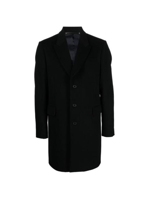 single-breasted wool overcoat
