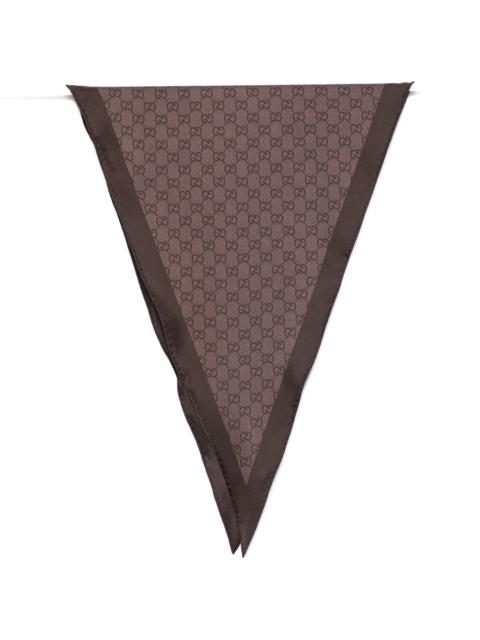 GUCCI Gucci GG Patterned Silk Scarf
