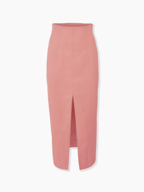 CAROLINA HERRERA Denim High-Waist Midi Skirt