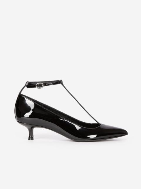 The Kooples HEELED PUMPS WITH BLACK STRAP