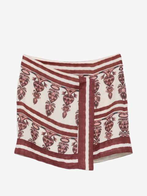 Johanna Ortiz Roots pattern mini skirt