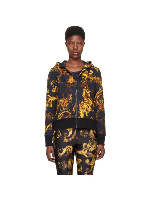 VERSACE JEANS COUTURE Black Watercolor Couture Hoodie