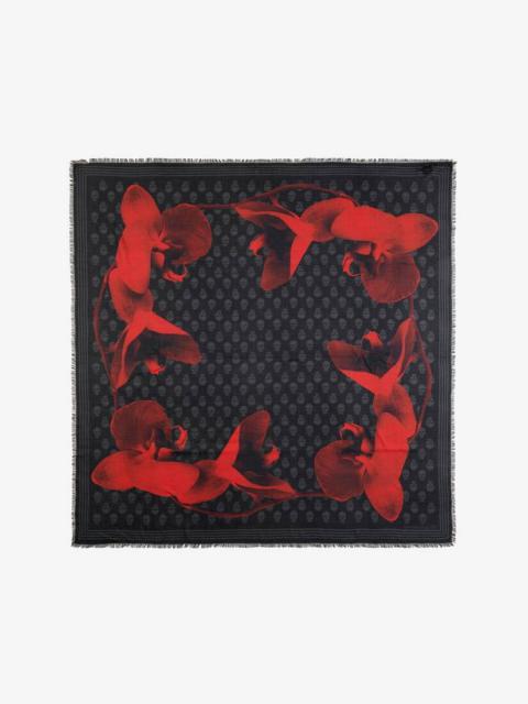 Alexander McQueen Men's Orchid Biker Foulard in Black/red
