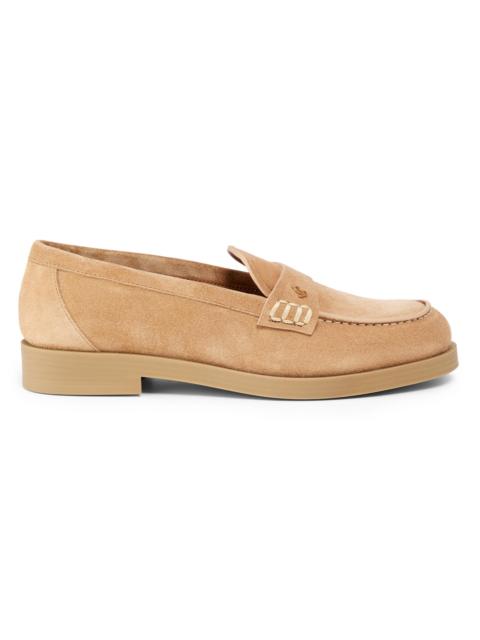 JIMMY CHOO Women's Ivy Velvet Suede Loafers - Toffee