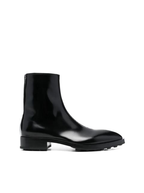 Jil Sander pointed-toe patent leather boots