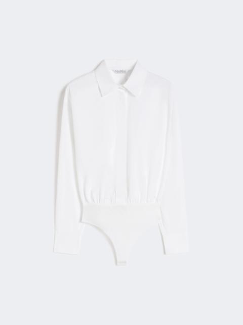 Max Mara Poplin shirt bodysuit - OPTICAL WHITE