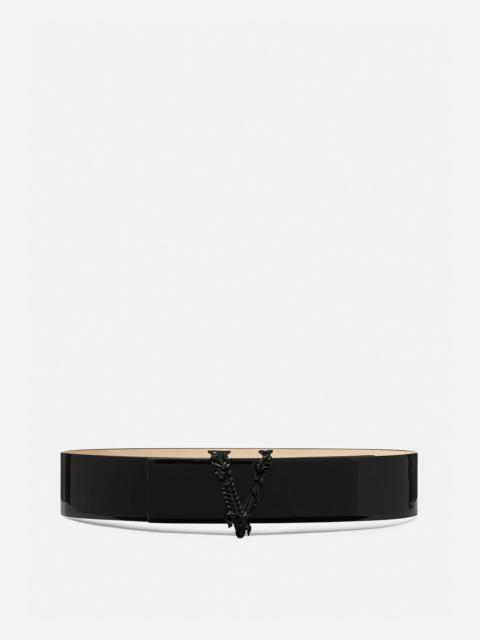 VERSACE Virtus Waist Patent Leather Belt