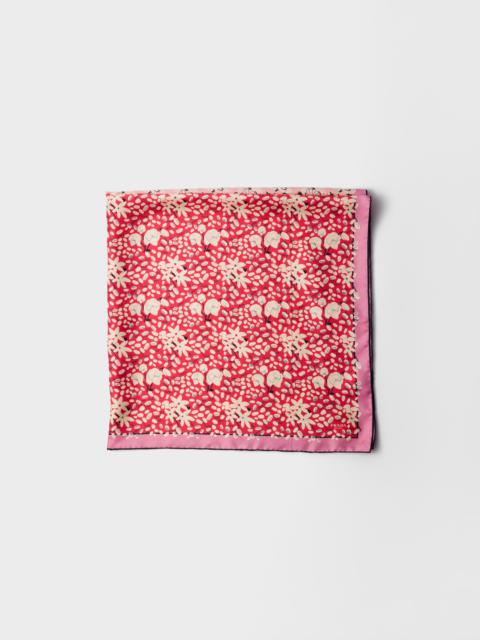Prada Printed silk twill scarf 90 x 90