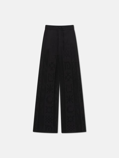 Nanushka Paper Crochet Cropped Wide-Leg Pants