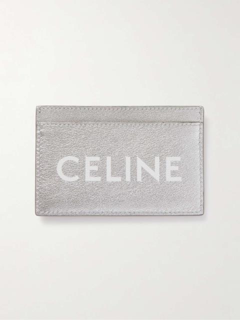 CELINE Logo-Print Leather Cardholder