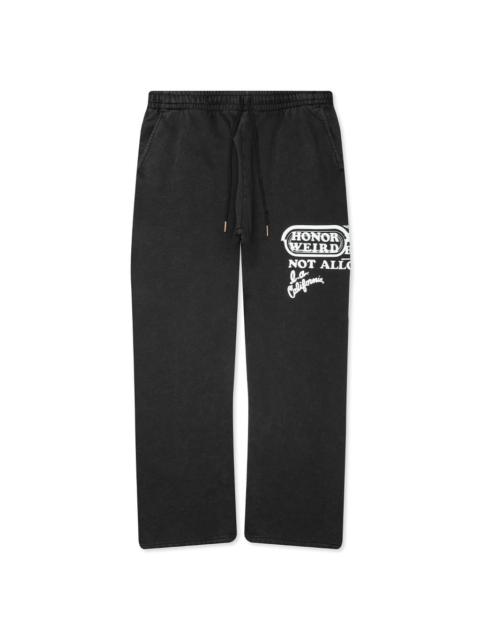 HONOR THE GIFT NOT ALLOWED SWEATS - BLACK