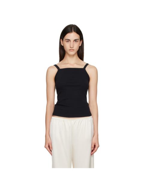 LESET Black Nando Square Neck Tank Top