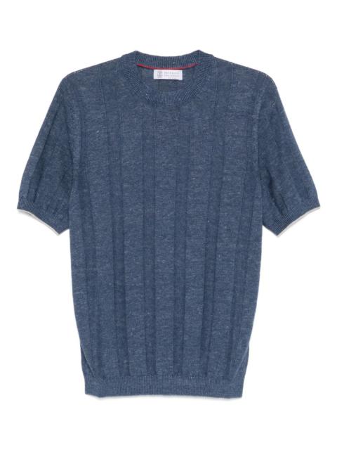 Brunello Cucinelli ribbed short-sleeve knitted T-shirt