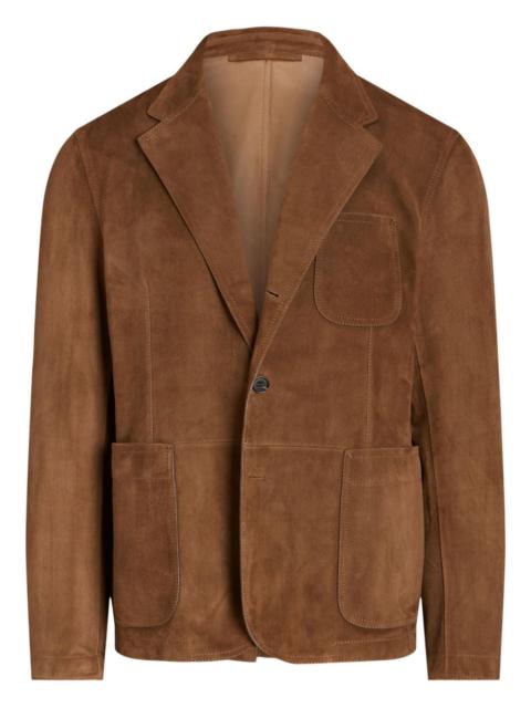 Ralph Lauren suede single-breasted blazer