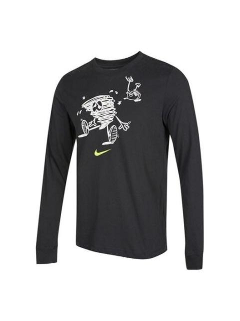 Nike Men's Nike Training Athleisure Casual Sports Long Sleeves Round Neck Black T-Shirt DM5693-045