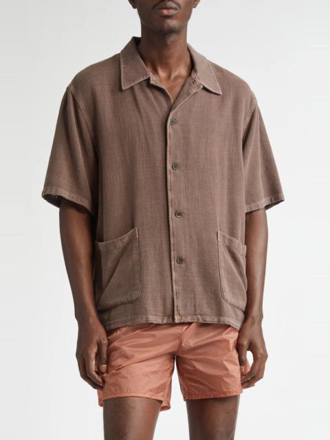 Elder Boxy Short Sleeve Button-Up Shirt