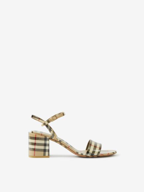 Burberry Vintage Check Patent Leather Sandals