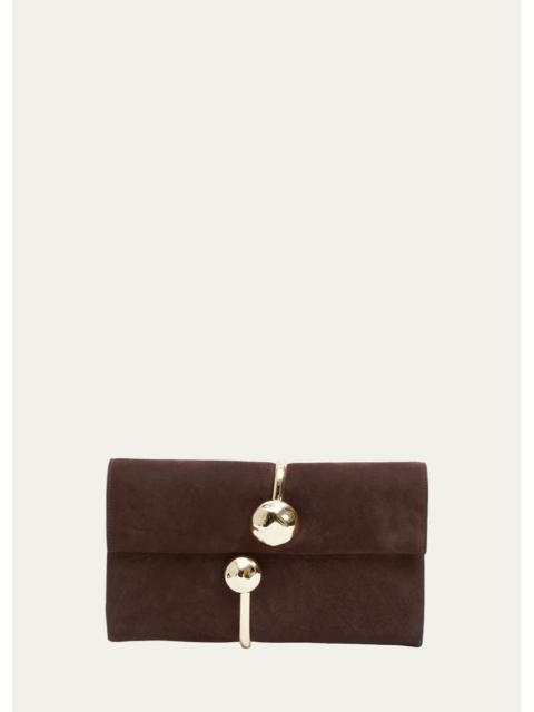SIMKHAI Amaya Suede Clutch