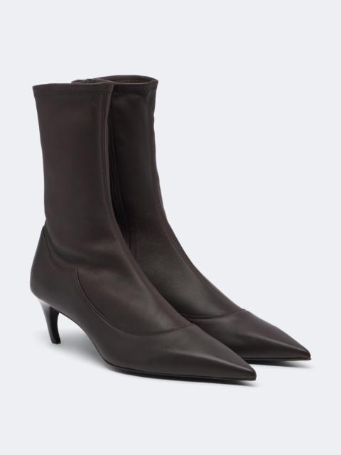 KHAITE Valerie leather mid-calf boots