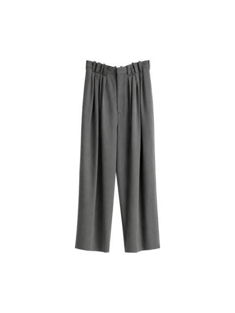 SOSHIOTSUKI EIGHT TUCK PLEATED WOOL TROUSERS