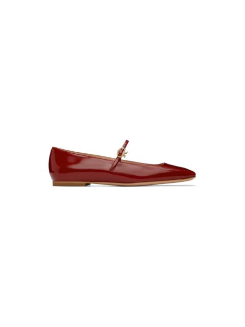Gianvito Rossi Red Christina 05 Ballerina Flats