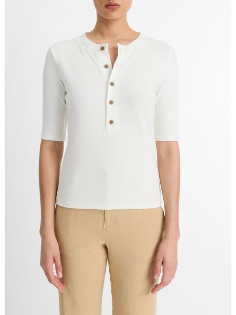 Vince Jersey Elbow-Sleeve Henley