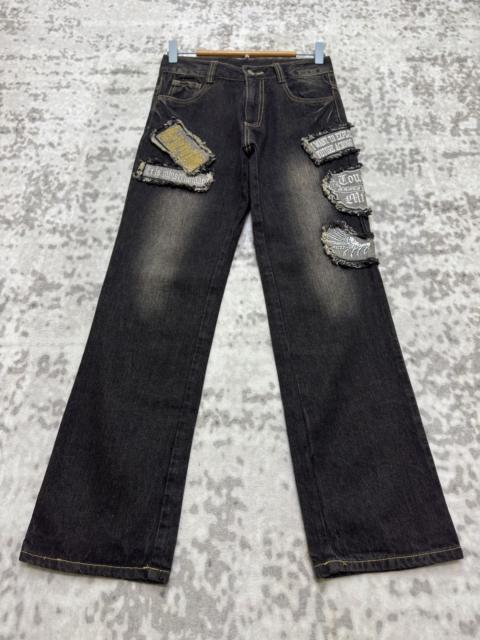 기타 브랜드 If Six Was Nine - Vintage Punk Patchwork Denim Y2K Regular Fit Jeans