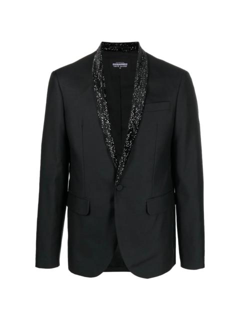 DSQUARED2 metallic-detail single-breasted blazer